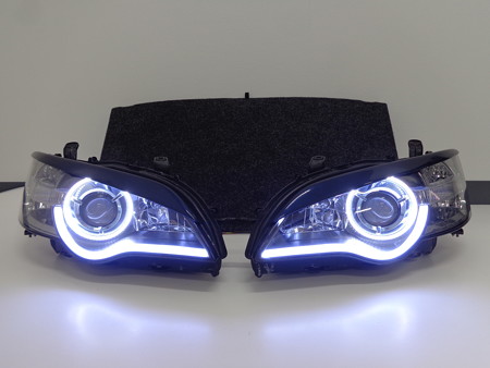 レガシィＢＰ　千葉県　ＮＥＷアウディ風ＬＥＤ・イカリング取付　ホワイト