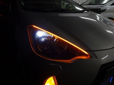 トヨタＡＱＵＡ　シーケンシャルウインカー取付