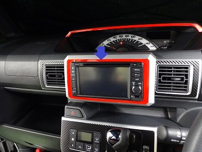 ウェイク　レッドシート＆ブラックカーボンシート貼り込み