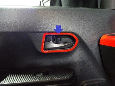 ウェイク　レッドシート＆ブラックカーボンシート貼り込み