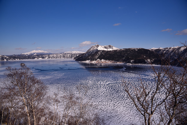 凍結した摩周湖