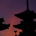 夕焼け空の切り絵 5