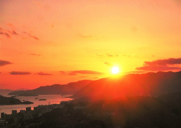 浄土寺山の夕陽＠山頂展望台
