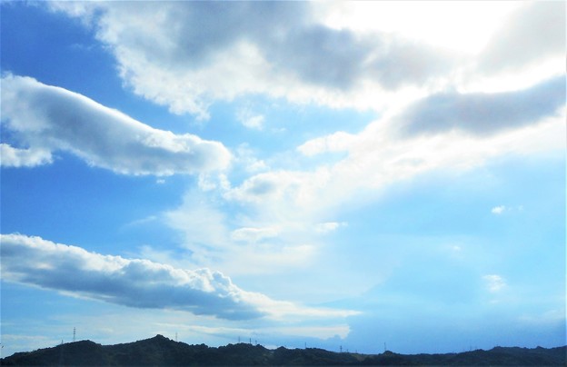 初夏の青空と白い雲＠フジの屋上
