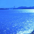 秋の瀬戸大橋と釣り人たち＠玉野・渋川海岸
