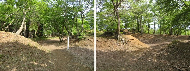 玄蕃尾城（福井県敦賀市刀根・滋賀県長浜市余呉町）虎口・空堀