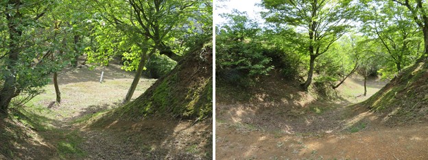 玄蕃尾城（福井県敦賀市刀根・滋賀県長浜市余呉町）空堀・腰郭