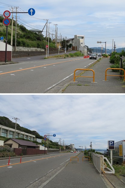国道134号線（鎌倉市七里ガ浜）