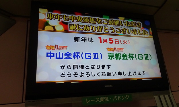 中山競馬場場内ﾃﾚﾋﾞ(東芝製 ﾚｸﾞｻﾞ)