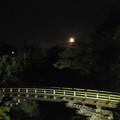 山梨県猿橋と大きな月　夜景
