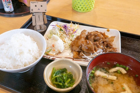 豚肉の樋脇味噌焼き定食(道の駅・樋脇【鹿児島】)