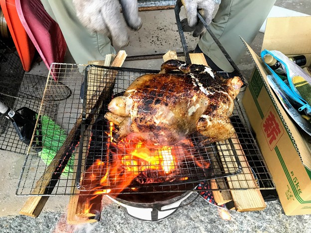 鶏の丸焼き（色々スパイス付き）