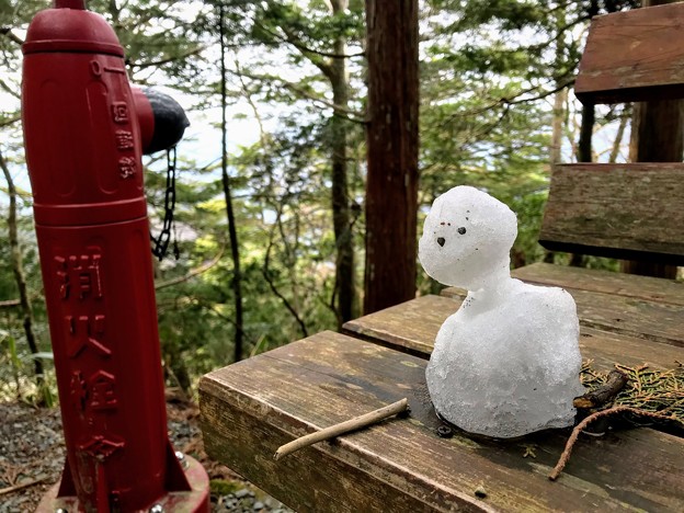 春の雪だるま