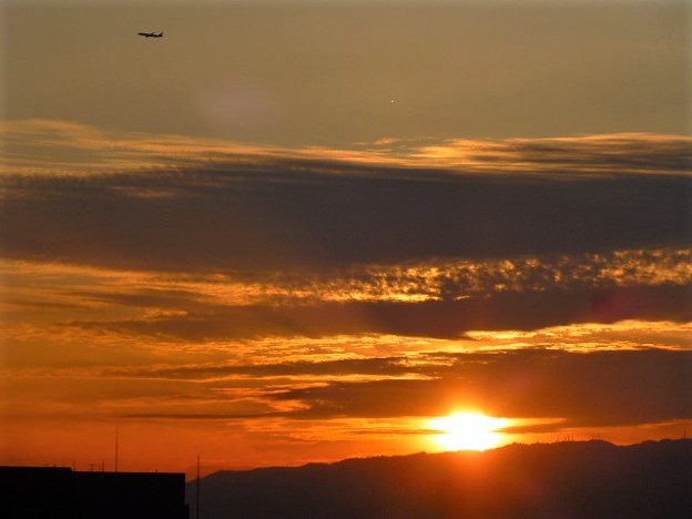 大阪の夕日