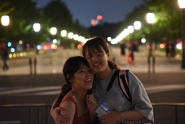 なんでもない場所で変に二人で楽しそうに盛り上がる