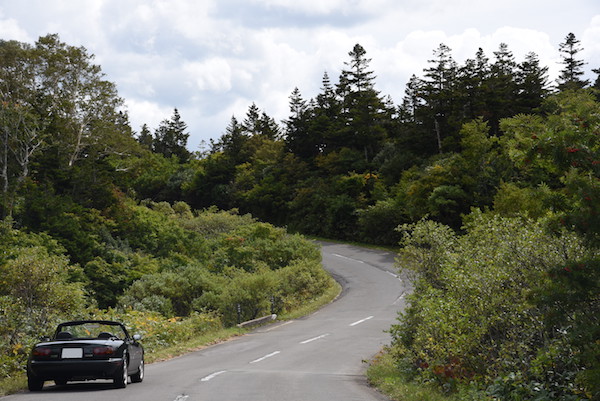 観光シーズンでもない平日なので車も少ない