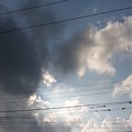 Photos: 送電アーチと空、雲♪