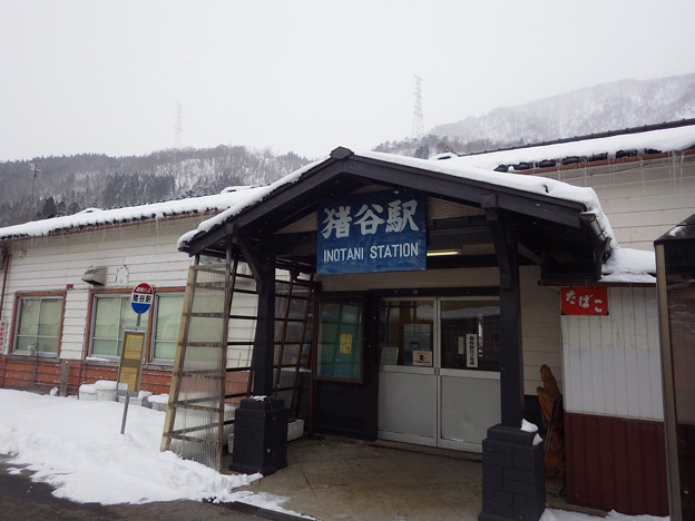冬の猪谷駅