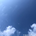 Photos: 唯一1ヶ所だけ出た青空と雲＝夏空！36℃殺人猛暑…止まらない汗と火照る頭身体で茹る危険な熱中症の空を数分での撮影です(WBマニュアルcoolへ絶妙な色へ調整しながら撮った/熱いiPhone7Plus)