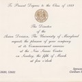 メリーランド大学アジア部門（卒業式招待状）