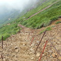 夏登山　赤岳10　文三郎道　階段