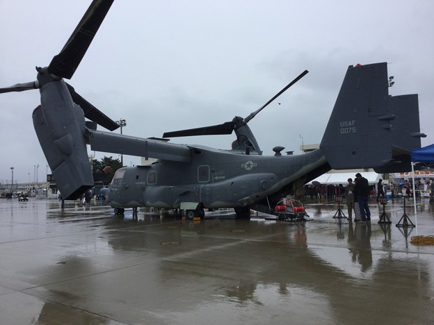 撮って出し。。雨の三沢基地航空祭 国内初公開横田の米空軍CV22オスプレイ  20180909
